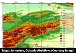 Гүлзада Абдалиева жана Талгат Жумашев түзгөн карта