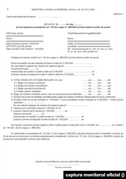 Modelul deciziei de recalculare a pensiilor a fost publicat în Monitorul Oficial.