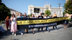 Protesti protiv kriminalizacije klevete u Banjaluci: 'Ovo je privid demokratije'
