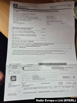 Fatura paraprake e rrymës së shpenzuar që ka marrë një banor në veri të Kosovës.