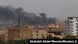 تصویر از نا آرامی ها و آتش سوزی در سودان 