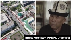 Сейитбек Аматов жана ал менчиктештирип алган жер тилкеси, анда курулган үй.