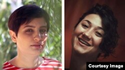 На составном фото — иранские журналистки Элахех Мохаммади (слева) и Нилуфар Хамеди 