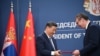 Presidenti kinez, Xi Jinping, dhe ai serb, Aleksandar Vuçiq, në Beograd.