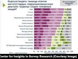 Эл аралык республикалык инститтун сурамжылоолору: коррупция