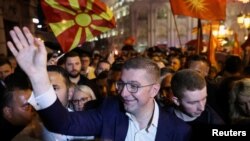 Христијан Мицкоски, претседател на ВМРО-ДПМНЕ, 8 мај 2024 година. 