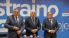 Milorad Dodik (lijevo), Nermin Nikšić (desno) i Dragan Čović (u sredini), predstavnici stranaka iz koalicije koja čini državnu vlast u Bosni i Hercegovini. 