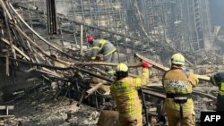 تالار ویران شده که در آن یکصدو پانزده نفر در مسکو کشته شدند 