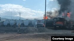 Мунай кампасындагы өрт. Шопоков шаары, Чүй. 20-июнь, 2023-жыл.