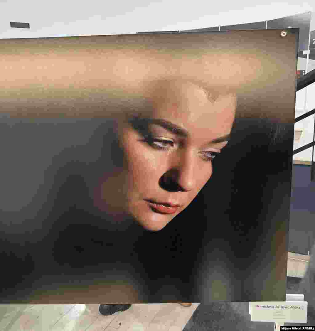 Portret novinarke Branislave Antović Aleksić na izložbi "16 žena".