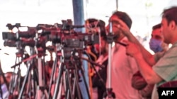 تعدادی از خبرنگاران رسانه ها در افغانستان 