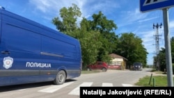 Policijska vozila na području Subotice tokom akcije policije, 1. avgust 2023.