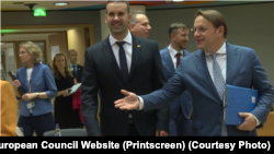 Crnogorski premijer Milojko Spajić i evropski komesar za proširenje Oliver Varhelji u Briselu, 26. juna