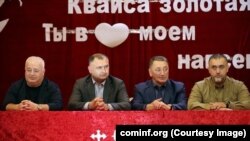 Слева направо: Альберт Джуссоев, Алан Гаглоев, Константин Джуссоев, Руслан Остаев (позывной «Скиф»)