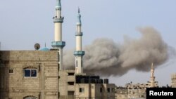 شهر غزه زیر بمباران نیروهای اسرائیلی 