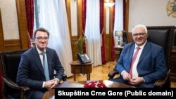Ruski ambasador u Crnoj Gori Vladislav Maslenikov i šef parlamenta Andrija Mandić