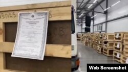 უკრაინაში დაღუპული რუსი ჯარისკაცების კუბოები, ნოვოსიბირსკის ტოლმაჩევოს აეროპორტის ანგარში