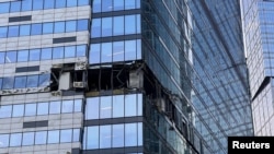 "Москва-Сити" борборундагы жабыркаган кеңселер. Москва. 30-июль, 2023-жыл.