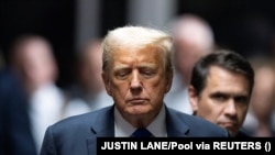 Колишній президент США та кандидат у президенти від Республіканської партії Дональд Трамп виступає перед пресою після судового засідання в Нью-Йорку, 30 травня 2024 року