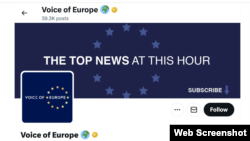 Sub paravanul steagului UE, site-ul rusesc Voice of Europe răspândea dezinformare despre Europa, pe gustul Kremlinului.