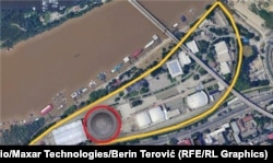 Područje dosadašnjeg sajma sa izdvojenom Halom 1 koja ostaje u državnom vlasništvu