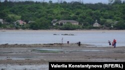 Пересихання Дніпра в Запоріжжі, червень 2023 року