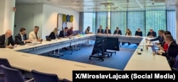 Një takim i dialogut Kosovë-Serbi në nivel të kryenegociatorëve i zhvilluar në Bruksel në korrik të vitit 2024.