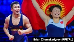 Жоламан Шаршенбеков  менен Мээрим Жуманазарова.