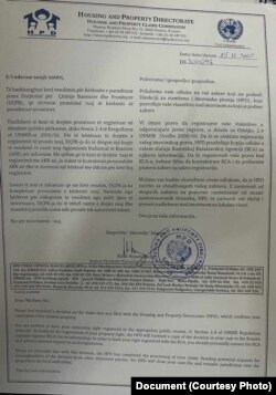 Odluka iz 2005. kojom se Šućriju Čeljikuu potvrđuje vlasništvo nad stanom.