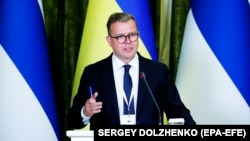 Прем'єр-міністр Фінляндії Петтері Орпо під час візиту до України. Київ, 23 серпня 2023 року