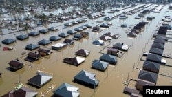 Суу каптаган Оренбургдун дрондон тартылган көрүнүшү. 11-апрель, 2024-жыл.