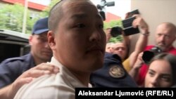 Do Kwon, prilikom privođenja u Osnovni sud u Podgorici, 16. jun 2023.