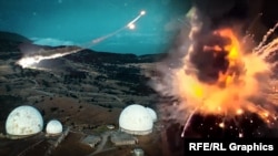 Колаж з обкладинки програми «Крим.Реалії» про напади на військові об'єкти Криму, в першу чергу, на радіолокаційні та протиповітряні станції