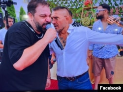 Costel Corduneanu, alături de manelistul Florin Salam.