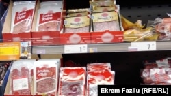 Produkte nga Bosnja në një dyqan në Kosovë.