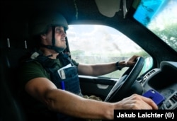 Олексій Савкевич під час однієї з поїздок до Авдіївки, липень 2023 року