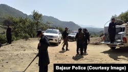 په باجوړ کې امنیتي سرتېري د بمونو شنډولو او لټون عملیاتو پر مهال - پخوانی انځور.