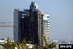 Пошкоджений готель на морському вокзалі в Одесі, 25 вересня 2023 року