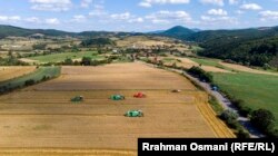 Korrje-shirjet në afërsi të fshatit Herticë, komuna e Podujevës, korrik 2023.