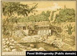 The construction of a hydropower station in Yerevan in 1925.