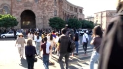Armenian Students Protest On The Streets Of Yerevan