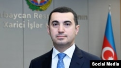 Ադրբեջանի ԱԳՆ խոսնակ Այհան Հաջիզադեն, արխիվ, Բաքու: