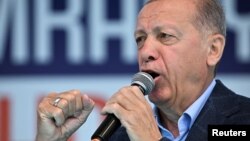 Реџеп Таип Ердоган на предизборен митинг, мај 2023
