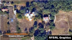 Скріншот із відео від джерел в СБУ з імовірним ударом по базі військових РФ під Херсоном