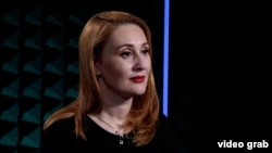 Гульнара Абдулаєва у студії Радіо Свобода. Київ, 2024 рік