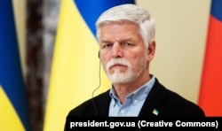 Президент Чехії Петр Павел під час візиту до України. Київ, 28 квітня 2023 року