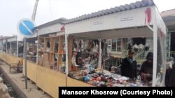 غرفه های ایجاد شده از سوی طالبان در شهر فیروزکوه مرکز ولایت غور