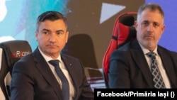 Mihai Chirica (stânga) este candidatul PNL la Primăria Iași.