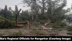 خسارات ناشی از طوفان در ولایت ننگرهار