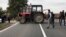 Farmers block the road near Pancevo in Serbia, 20 kilometers from Belgrade